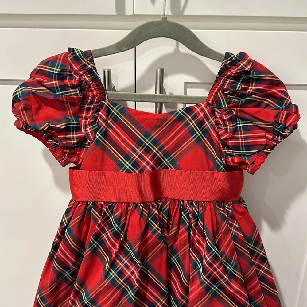 Janie & Jack Tartan Holiday/Christmas Dress - Picture 3 of 7
